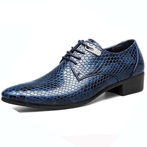 Luxury Snake Leather Design Dress Shoes